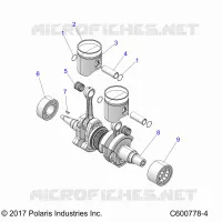 ENGINE, PISTON AND VILEBREQUIN