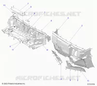 CAPOT LINER AND FRONT CLOSEOFF