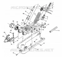 BRAS DE SUSPENSION ET AMORTISSEUR ARRIERE 6X6 250 W938727 (4924092409037A)