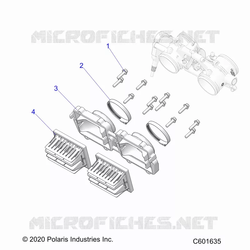ENGINE, REED VALVE AND CORPS DE PAPILON ADAPTOR -S23TLP8RS (C601635)