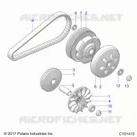 SYSTEME DE TRANSMISSION, PRIMARY CLUTCH