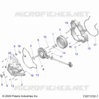 ENGINE, STATOR COVER AND FLYROUE