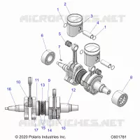 ENGINE, PISTON AND VILEBREQUIN