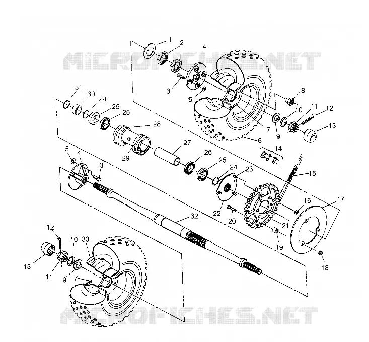 PONT ARRIERE Sportsman 4x4 W958040 (4930403040C006)