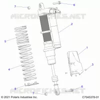 SUSPENSION, REAR SUPPORT AMORTISSEUR 