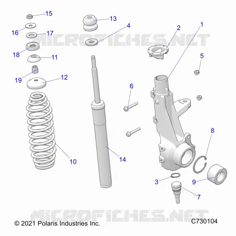 SUSPENSION, JAMBE DE FORCE AVANT