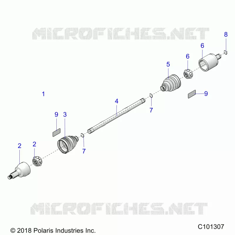 DRIVE TRAIN, ARBRE DE TRANSMISSION, FRONT