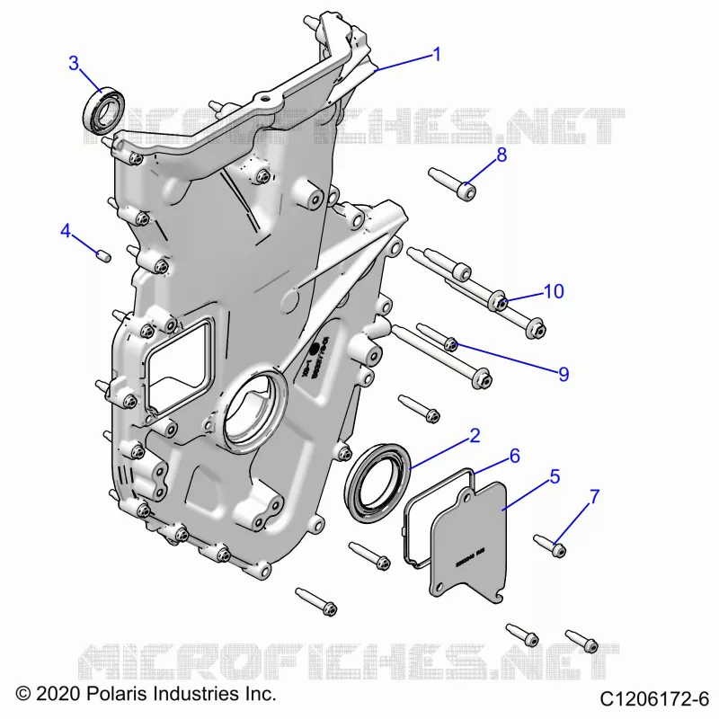 MOTEUR, FRONT COVER AND RELATED
