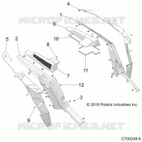 CARROSSERIE ARRIERE FENDERS AND BEZELS- Z23NAE99FR/SCR/FR (C700248-8)