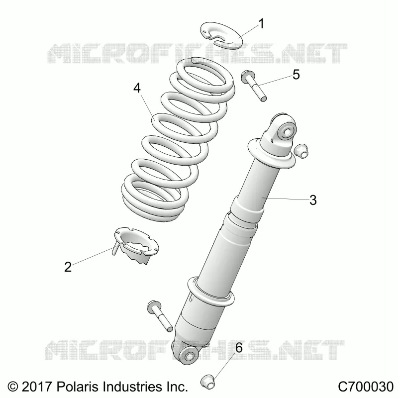 SUSPENSION, REAR SUPPORT AMORTISSEUR 