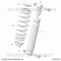 SUSPENSION, AMORTISSEUR AVANT
