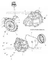 MOTEUR, STATOR COVER AND VOLANT MOTEUR