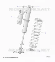 SUSPENSION, REAR SUPPORT AMORTISSEUR 