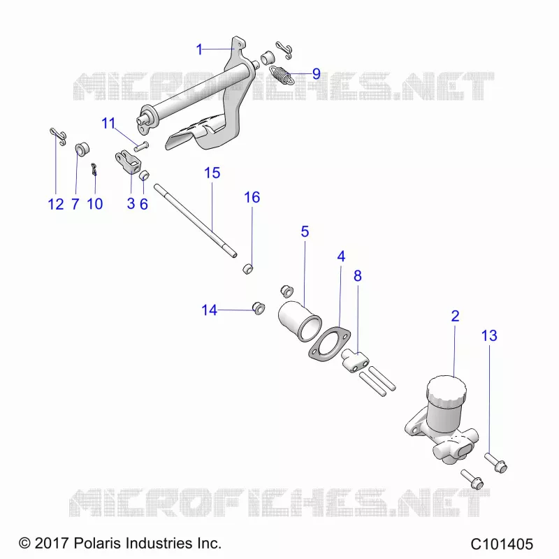 BRAKES, PEDAL AND MAITRE CYLINDRE MOUNTING