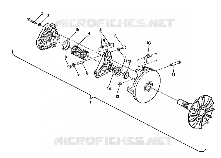 EMBRAYAGE DE TRANSMISSION ASSEMBLY  250 2X4