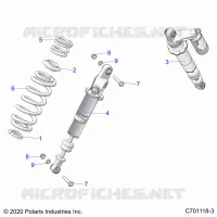 SUSPENSION, REAR SUPPORT AMORTISSEUR 