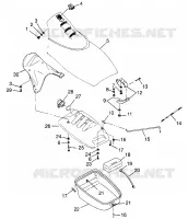 COFFRE AVANT SL 700 B974071, Intl. SL 700 I974071 and SL 700 D (4940874087A009)