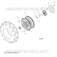 ROUES, FRONT TIRE AND BRAKE DISC