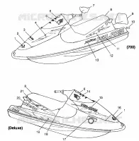 EMBLEMES SL 700 B974071, Intl. SL 700 I974071, SL 700 Deluxe B974072 and Intl (4940874087A008)