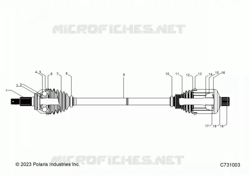 SYSTÃˆME DE TRANSMISSION, REAR HALF SHAFT