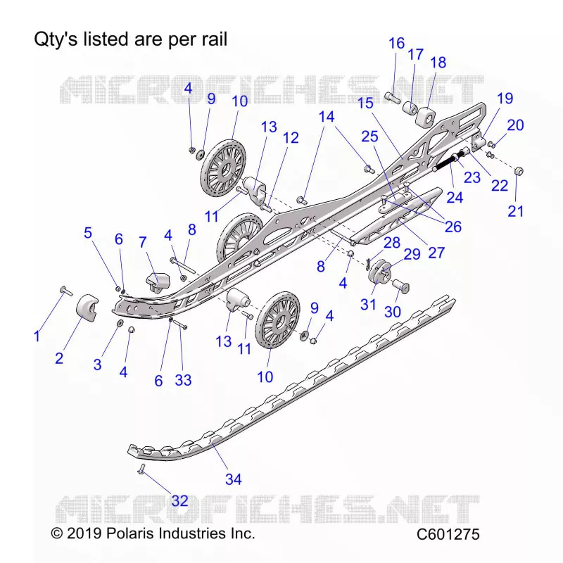 SUSPENSION, RAIL, LH/RH