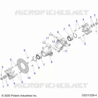 SUSPENSION ARRIERE HUBS, CARRIER AND BRAKE DISC