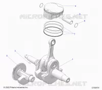 ENGINE, VILEBREQUIN, PISTON AND BALANCE SHAFT