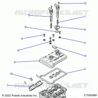 ENGINE, THROTTLE BODY AND COUVERCLE SOUPAPE