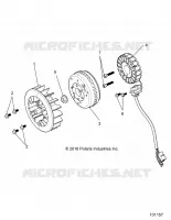 ENGINE, STATOR AND VOLANT MOTEUR