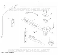 MOTEUR, LEVIER D'EMBRAYAGE and MAITRE CYLINDRE