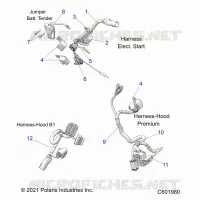 ELECTRICITE, WIRE HARNESS, HOOD, ELEC. START