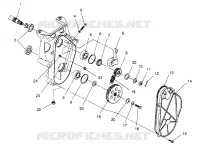 CARTER DE CHAINEE ASSEMBLY 500 CARB 0962764, 500 CARB SKS 0962564,  500 CARB SKS E9 (4931873187B011)