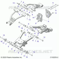 SUSPENSION ARRIERE CONTROL ARM, MOUNTING