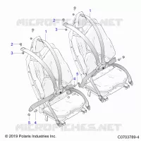 SIEGE BELT MOUNTING, REAR, PREMIUM/DELUXE