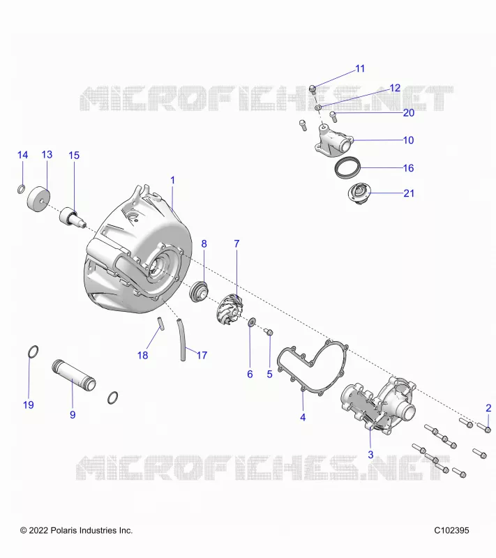 ENGINE, SYSTÃˆME DE REFROIDISSEMENT AND WATER PUMP- A23SYY95AD (C1021395)