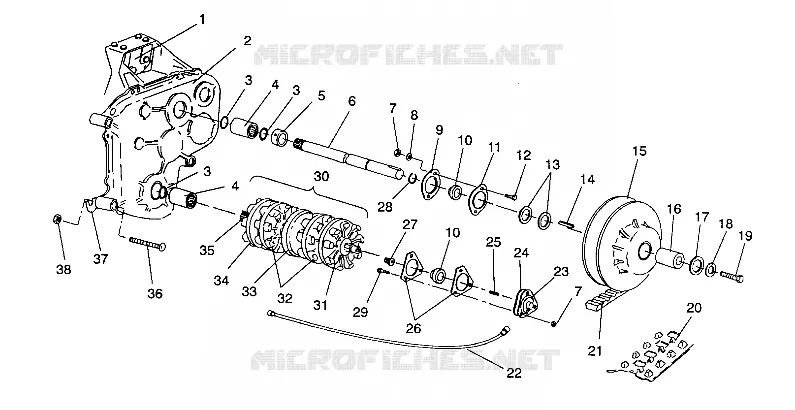 TRACK AND ARBRE DE TRANSMISSION ASSEMBLY WIDETRAK / 0932064 (4922982298015A)