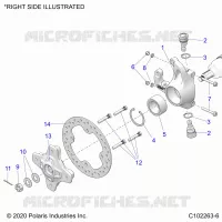 SUSPENSION AVANT HUB, KNUCKLE AND BRAKE DISC