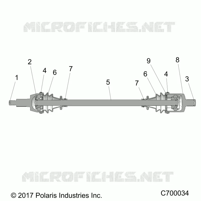 SYSTEME DE TRANSMISSION, FRONT HALF SHAFT
