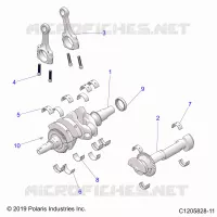 ENGINE, VILEBREQUIN AND BEARINGS