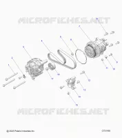 ENGINE, ALTERNATEUR AND COMPRESSOR