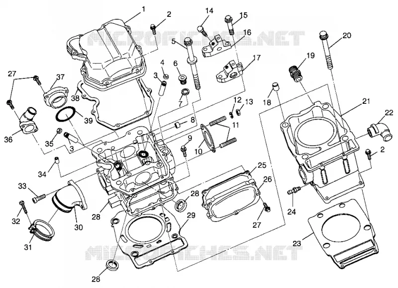 CYLINDRE SPORTSMAN 500 W969244 AND SWEDISH SPORTSMAN 500 S969244 (4936093609D003)