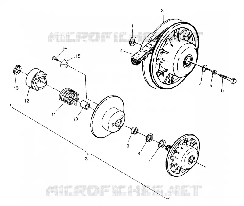 EMBRAYAGE DE TRANSMISSION ASSEMBLY  TRAIL BOSS W958527 (4930323032B011)