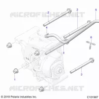 SYSTÃˆME DE TRANSMISSION, REAR GEARCASE, MOUNTING