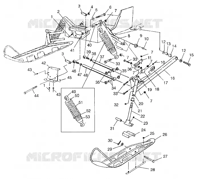 SUSPENSION AVANT AND SKI 500 INDY 0982764(A)(B) AND EUROPEAN 500 INDY E9827 (4942104210B005)