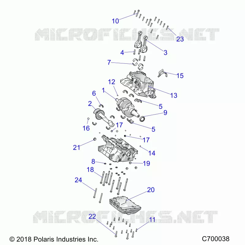 CARTERS MOTEUR AND CRANKSHAFT