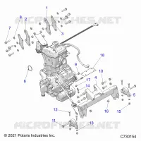 ENGINE, TRANSMISSION MOUNTING &amp; LONG BLOCK- R23MAU57B4/B9 (C730154)