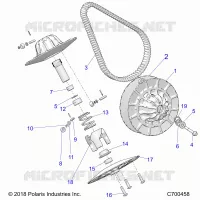 SYSTEME DE TRANSMISSION, SECONDARY CLUTCH