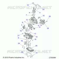 ENGINE, CRANKCASE AND VILEBREQUIN