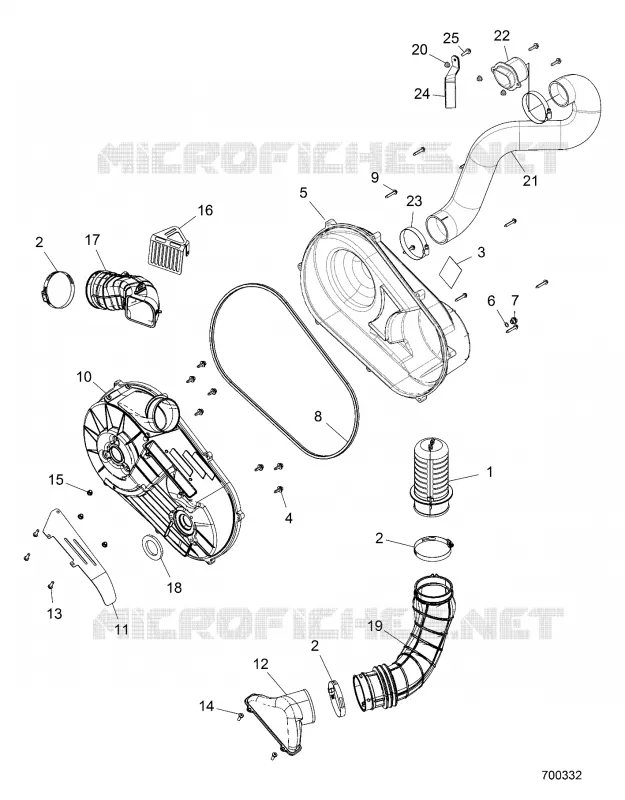 DRIVE TRAIN, COUVERCLE D'EMBRAYAGE AND DUCTING