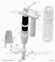 SUSPENSION, REAR SUPPORT AMORTISSEUR , DELUXE